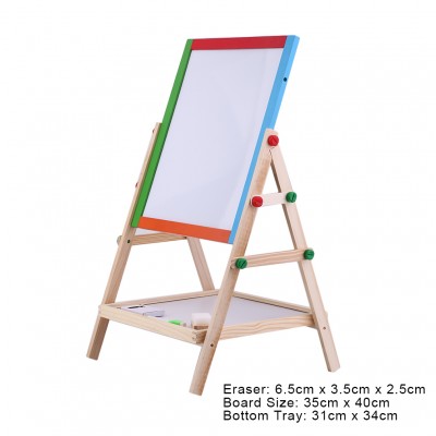 Creative Magnetic Blackboard Chalkboard Children Kid 2 In 1 Double Side Wooden Easel Chalk Board Drawing Board   568965082